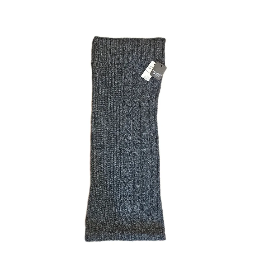 Steve Madden, Mens Knit Scarf, Dark Gray